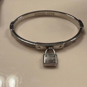Michael Kors Silver Lock Charm Bracelet